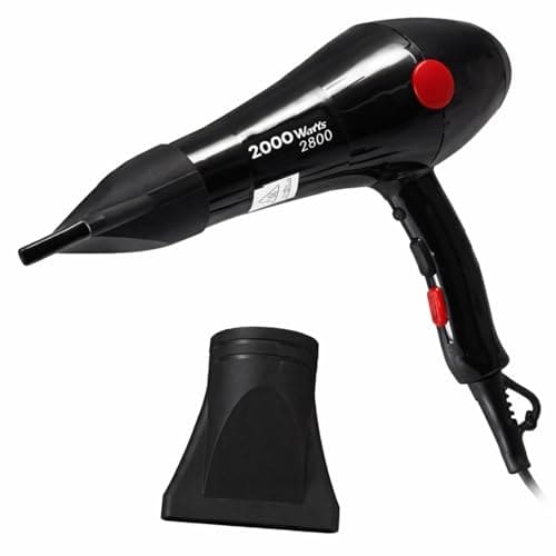 Choaba Hair Dryer 2000W Professional Hot & Cold Air | Compact Travel Dryer with Styling Nozzle & Diffuser Lightweight Hair Dryer for Men & Women