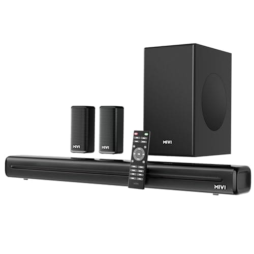 Mivi Nex 650 Soundbar [New Launch], 650 Watts, 5.1 Channel System with Sound bar, Satellite Speakers and Subwoofer, Nex Surround Feel Technology, Multiple Input Modes, Made in India