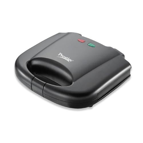 Prestige PGMFB 800 Watt Grill Sandwich Toaster with Fixed Grill Plates, Black