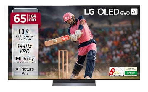 LG 164 cm (65 Inches) OLED evo C5 AI Series 4K Ultra HD (3840 x 2160) Smart webOS OLED TV OLED65C56LA