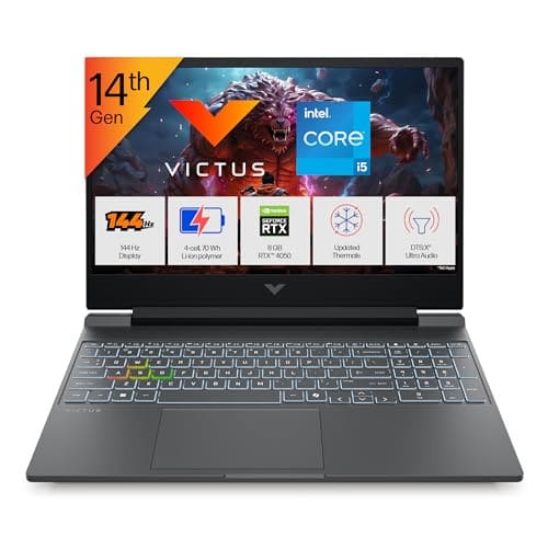 HP Victus, Intel Core i5-14450HX 14th Gen, 6GB RTX 4050, 24GB DDR5(Upgradeable) 512GB SSD, FHD, 144Hz, 300 nits, 15.6''/39.6cm, Win11, M365* Office24, Mica Silver, 2.29kg, fa2382tx, RGB Gaming Laptop