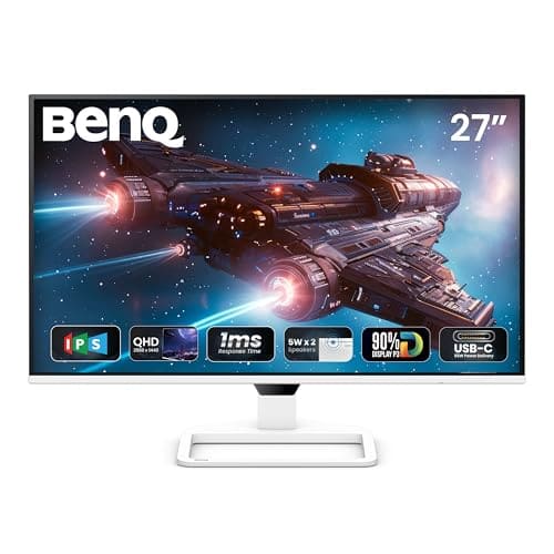 BenQ EW270Q 27" 2K QHD 200Hz IPS Gaming Monitor | HDRi|1200:1 Contrast|90% P3 Gamut|350 nits|Built-in-Speakers(5W X2)|AMD FreeSync Premium|USB-C (65 W), HDMI|Eye-Care| Game Color Mode