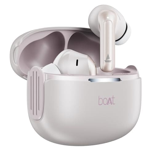 Boat Airdopes 219, 4Mics ENx, 40H Battery, Best in Segment for Calling, Stream Ad Free Music via App Support, Bluetooth Earbuds, TWS Ear Buds Wireless Earphones with mic (Ivory Mist)