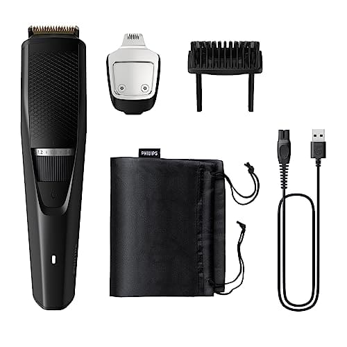 Philips Pro Beard Trimmer and Styler for Men| Titanium Blades| 2.5x Higher Precision| Beard Sense Tech|5 Mins Quick Charge| 20 Length Settings| 6X Longer Battery Life| New Model - BT3441/30