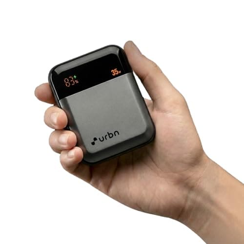 URBN 10000 mAh 35W Mini Volt Power Bank | Dual Output | PD + QC Compatible | Two-Way Fast Charge | Pass-Through Charging | for MacBook Air, iPhone, Samsung, Android & More (Grey)