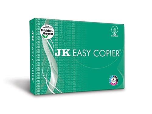 JK Easy Copier Paper | A4 Size | 70 GSM | 500 Sheets | White Paper, 1 Ream | For Laserjet & Inkjet Printer | Fast Drying | Both Side Print | Eco Friendly | ColorLok (Pack of 1) | One Ream