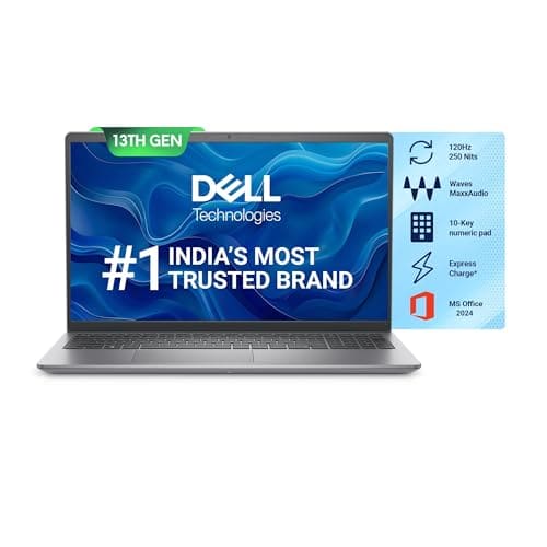 Dell Vostro 3530 Laptop 15.6" FHD Display, 13th Generation Intel Core i5-1334U Processor, 16GB DDR4 RAM, 512GB SSD, Intel Iris Xe Graphics, Win 11 + Office H&S 2024- Titan Grey, 1.66 Kg