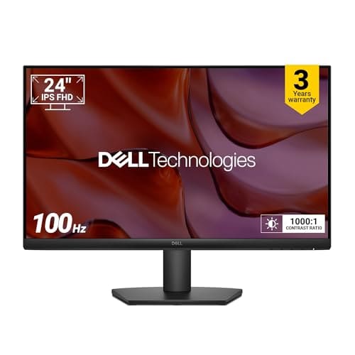 Dell SE2425HM 24"/60.96cm FHD Monitor, Ultra-Thin Bezels, 100Hz IPS Panel, 5 ms Response, Contrast 1000:1, Tilt Adjust, HDMI, VGA, Warranty 3 Years, Comfortview Plus, TÜV Rheinland 3-Star Eye Comfort