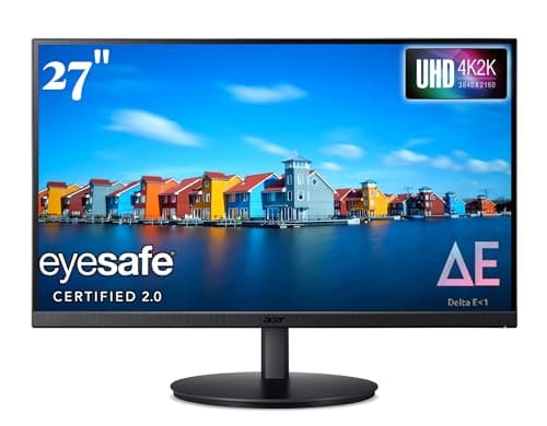 acer CB272K 27 Inch UHD 4K 3840 X 2160 Pixels IPS Backlit LED LCD Monitor I HDR 10, Delta E<1, 350 Nits, 99% sRGB I Height Adjustable, Tilt & Pivot I 2 x HDMI, 1 x DP, Eye Safe Certified I Speakers