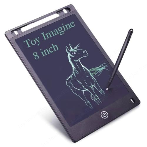 Toy Imagine LCD Writing Tablet for Kids 8.5 Inch | Reusable Slate Pad for Boys & Girls | Drawing, Doodle & Study Tab for Age 2-10 Years | Screen-Free Toys for Learning & Fun Activities