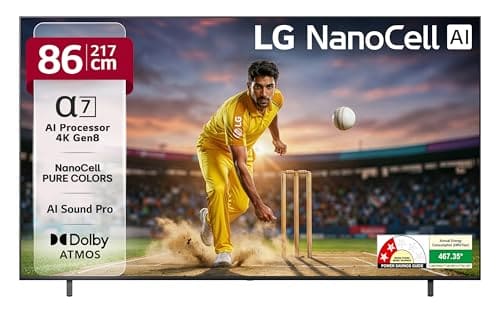 LG 217 cm (86 Inches) Nano 85A Series 4K UHD Smart TV 86NANO85A6A
