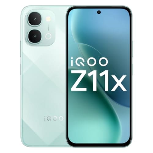 iQOO Z11x 5G (Prismatic Green, 6GB RAM, 128 GB Storage) | Dimensity 7400-Turbo Processor | 7200 mAh Battery Smartphone | Powered by OriginOS 6