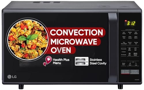 LG 28 L Convection Microwave Oven (MC2846BV, Black, Health Plus Menu, Indian Cuisine, Tandoor Se, Steam Clean & Stainless Steel Cavity)