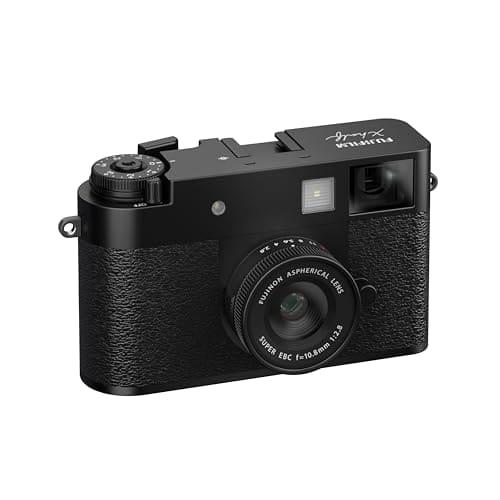 Fujifilm X Half 17.7MP 1 inch CMOS Sensor with 10.8mm f/2.8-11 Lens|Retro Style mirrorless Compact Travel Camera|2k vlogging for Street/Lifestyle - Black