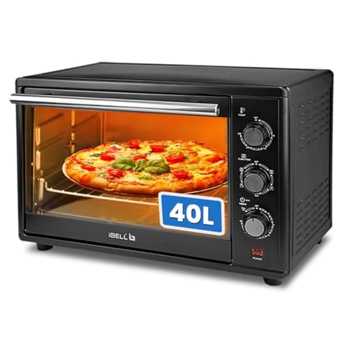IBELL Electric Oven Toaster Grill 40L OTG with 1800 Watt, Convection & Motorized Rotisserie, Multiple heating options, 2 Year Warranty, EO40LGDLX (Black)