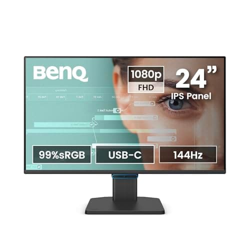 BenQ GW2490C 24" IPS 144Hz FHD Eye-Care Monitor |99% sRGB|USB-C|1500:1 Contrast|2Wx2 Speakers|Ultrathin Bezel| HDMI | DP| Flicker Free | AMD FreeSync| TÜV Rheinland 4-Star Eye Comfort(Black)