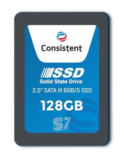 Consistent SSD 128GB 2.5 Inch SATA Internal SSD - Read: 550MB/s & Write: 500MB/s - Solid-State Drive 5 Year Warranty (128, GB)
