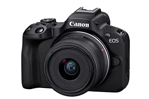 Canon EOS R50 RF-S18-45mm f/4.5-6.3 is STM Mirrorless Camera (Black)- 4K Video Vlogging with 24.2 MP
