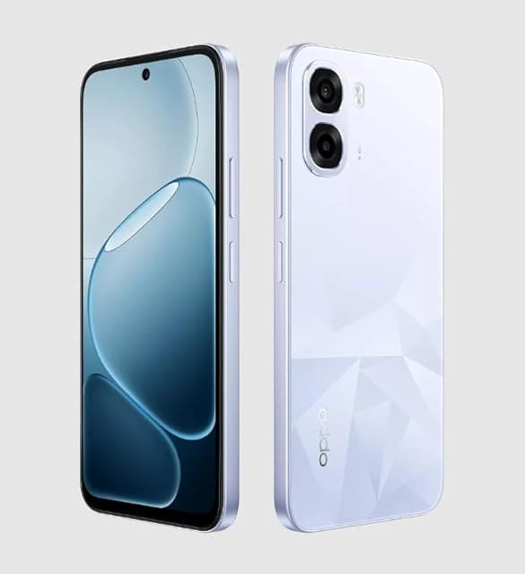 OPPO K14x 5G Smartphone, 6GB RAM, 128GB Storage, ICY Blue, Dual Camera, 48-Month Fluency Protection