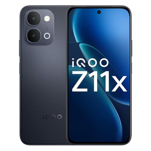 iQOO Z11x 5G (Titan Black, 8GB RAM, 256 GB Storage) | Dimensity 7400-Turbo Processor | 7200 mAh Battery Smartphone | Powered by OriginOS 6