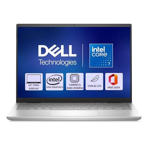 Dell New Inspiron 14 Plus Laptop, Intel Core 7 240H Processor, 16GB, 512GB, Intel® UHD Graphics, 14" (36.06cm) FHD+ 300nits Display, Backlit Keyboard + FPR, Win 11 + Office H&S 2024, Ice Blue, 1.6kg