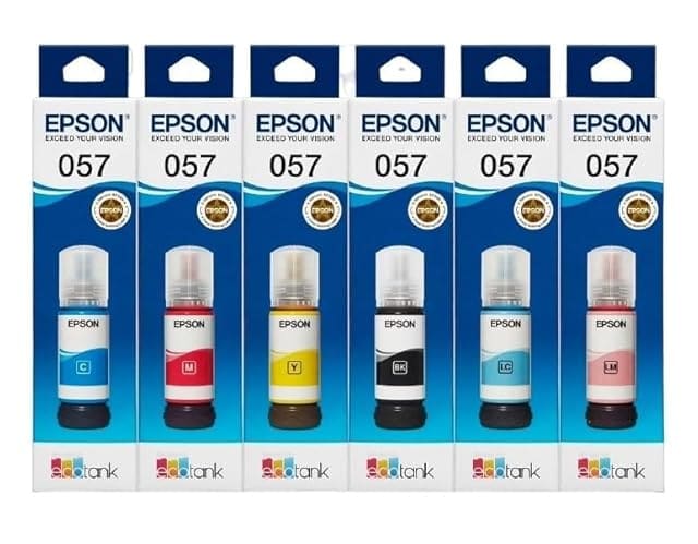 057 OG Refill Ink Compatible with Epson L8050, L18050 Printer - Compatible Ink Bottle for Epson 057 Inktank Printer - (70gm x C/M/Y/Bk/LC/LM) Ink Bottles 1