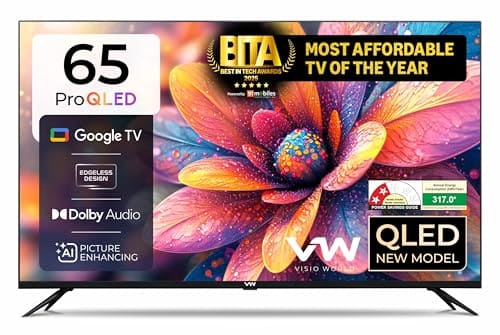 VW 165 cm (65 inches) Pro Series 4K Ultra HD Smart QLED Google TV VW65GQ1