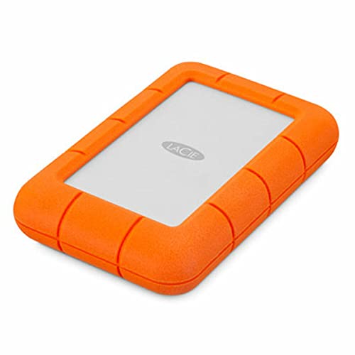 LaCie Rugged Mini 2TB External Hard Drive Portable HDD USB 3.0 USB 2.0 Compatible, Drop Shock Dust Rain Resistant Shuttle Drive, for Mac and PC Computer Desktop Workstation PC Laptop