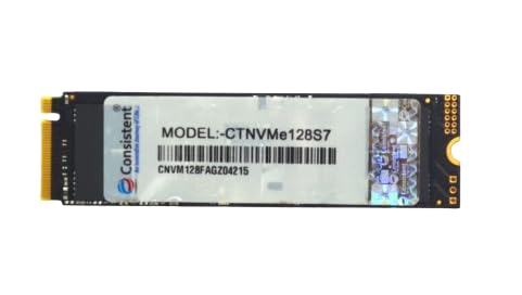 Consistent 128GB NVMe PCIe M.2 SSD 2280, 3D NAND with SLC Cache, Up to 2200MB/s, 5 Years Warranty