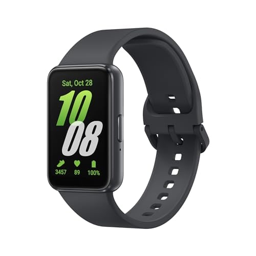 Samsung Galaxy Fit3 Light and Sleek Fitness Band, 13 Days Battery, 100+ Exercises and Sleep Tracking, Dark