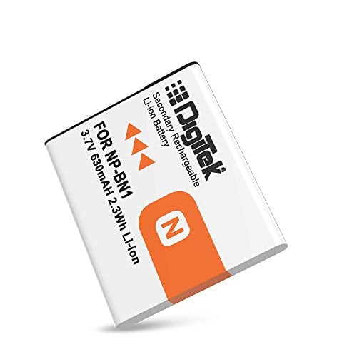 DIGITEK® Rechargeable Battery for Sony Cameras, 630mAh, Compatible with Sony DSC-QX30, DSC-T110, DSC-T99, DSC-TF1, DSC-TX10, DSC-TX100, DSC-TX20, DSC-TX200, DSC-TX30, DSC-TX5, DSC-TX55 & More