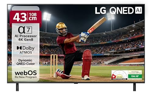 LG 108 cm QNED 8A AI Series 4K Smart webOS QNED TV 43QNED8AA6A