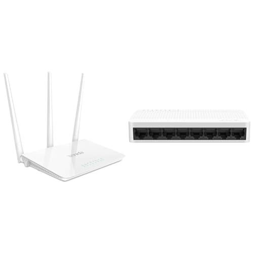 Tenda F3 300Mbps Wi-Fi Single_Band Router, Easy Setup, WPS Button, Parental Control, Bandwidth Control, Wi-Fi Sc