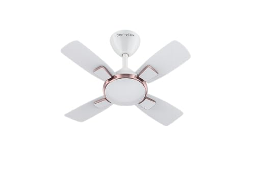 Crompton Highspeed Toro 600 mm Designer Ceiling Fan | BEE Star Energy Rating | Anti-Dust | Active Power Technology | Upto 50% Less Heating | 2 Year Manufacturer Warranty | Silver Magic White