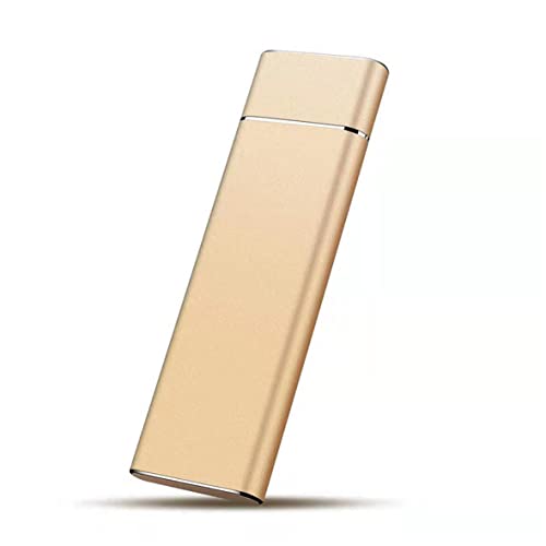 ELBME® External Hard Drive Portable SSD External Hard Drive,Solid State Data USB 3 Type-C Support for Computer Backup Drive Windows XP PC Laptop and Mac Data Storage Transfer Golden 4TB_1