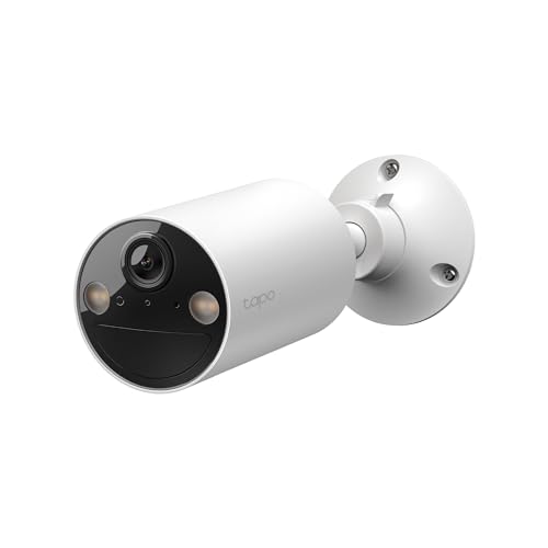 Tapo TP-Link Wire-Free Indoor/Outdoor Security Camera, 2K 3MP, Up to 180 Days of Battery Life, Smart Person Detection, SD/Cloud Storage, Spotlight Color Night Vision, No Hub Needed C410