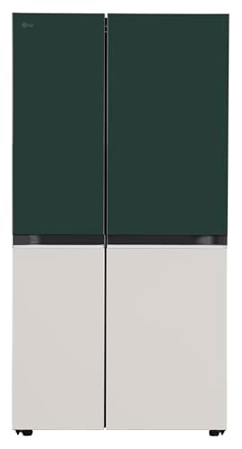 LG 650 L, 3 Star, Frost Free, Double Door, Door Cooling+, Hygiene Fresh+, Smart Inverter Compressor, Wi-Fi Convertible, Side by Side Refrigerator with AI ThinQ (GL-B257EET3, Emerald Tango)