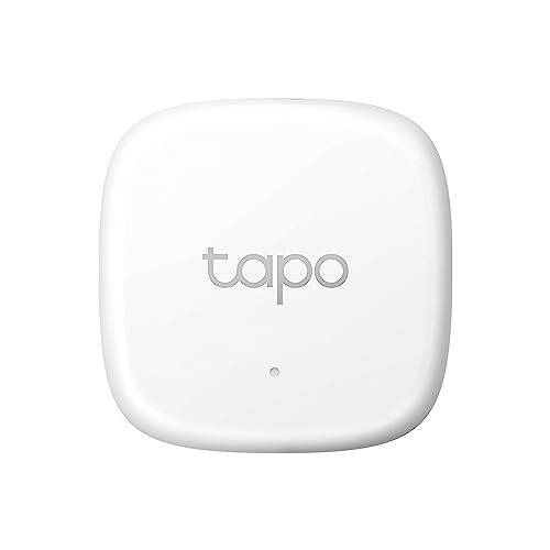 Tapo Smart Temperature & Humidity Sensor, Free Data Storage, Real-Time Notifications, Battery Included, Work With Alexa And Google Home, Hub Required Sold Separately, White (T310)