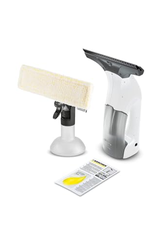 Kärcher WV 1 Plus Window Vacuum | Cordless Battery Operated | Portable | Light weight | efficient for cleaning Windows, tiles, Glass surfaces | Comes with multiple accessories (White)