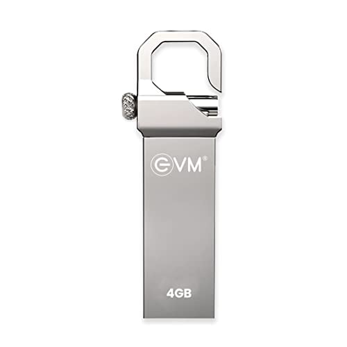 EVM EnStore 4GB Metal USB 2.0 Flash Drive - High Read Speeds up to 15MB/s & Write Speeds up to 8MB/s - Durable Metal Casing - Ideal for Data Transfer & Storage - (EVMPD/4GB)