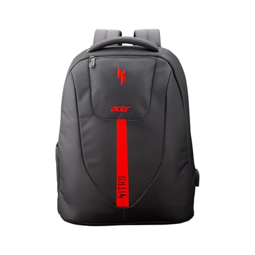 acer Nitro Airmesh Padded Backpack (Black and Red)