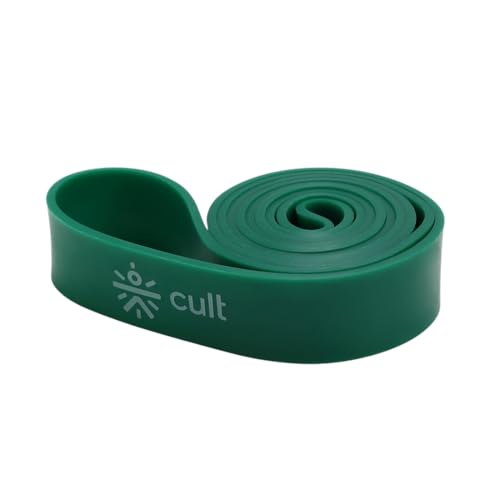 Cult Green Resistance Band (22–56 kg) | Heavy Resistance Fitness Band for Strength Training, Stretching, Pull-Ups, Powerlifting, Crossfit & Home Workouts for Men & Women
