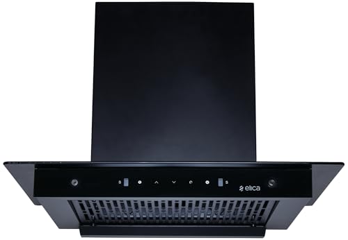 Elica 60cm 1500 m3/hr Filterless Autoclean Kitchen Chimney with 15 Years Motor WARR & 5 Years Comprehensive | FLAT FL 600 HAC LTW MS NERO | Black | Touch + Motion Sensor Control