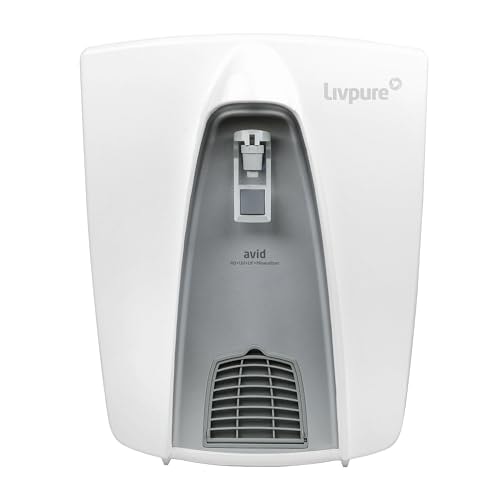 Livpure Avid RO + UV + UF + MINERALS Water Purifier for Home, 8 L Storage Tank, suitable for borewell, tanker and municipal water, (White)