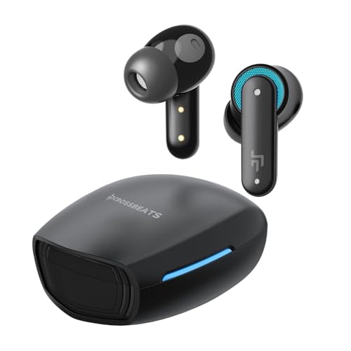 CrossBeats Fury Max Gaming TWS in-Ear Buds |100hr Playtime Bluetooth Earphones | RGB Lights | BT v5.4 | 30ms Low Latency | 360° Spatial Audio | 3D Sound Stage | 6 mics AI ENC | Dual EQ Modes(Black)