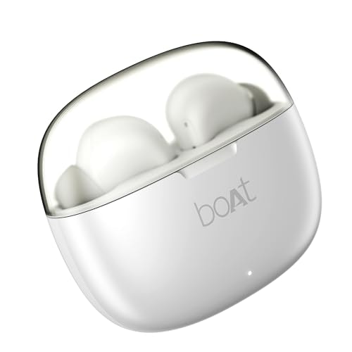 Boat Airdopes 212, 50H Battery, ENx Tech, Beast Mode, ASAP Charge, Bluetooth Earbuds, TWS Ear Buds Wireless Earphones with mic (Ivory)