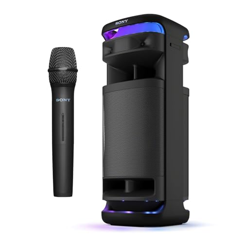 SONY New Launch ULT Tower 10 Party Speaker with ULT Button(2 Modes) for Massive Bass and Powerful 360 Sound & Party Lights, Wireless Mic for Karaoke, Bluetooth, Touch Panel, TV Sound Booster
