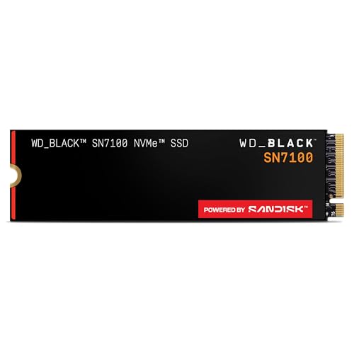 Western Digital WD Black SN7100 NVMe 500GB, Upto 6800MB/s R, 5800MB/s W, 5Y Warranty, PCIe Gen 4 NVMe M.2 (2280), Gaming Storage, Internal Solid State Drive (SSD) (WDS500G4X0E-00CJA0)
