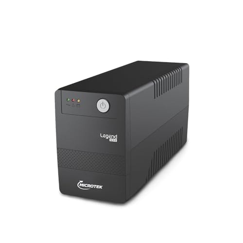 Microtek Legend 650 Line Interactive UPS 650VA/360W, Micro Processor Based UPS System, an Ideal Power Backup & Protection for Desktop PC & Home Office with 2 Years on Electronics and 1 year on Battery