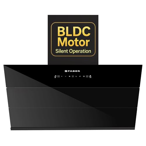 Faber Energy 90cm 1500m³/hr BLDC Autoclean Chimney|9 Speed Silent Hood|Energy Efficient|Filterless |Touch&Gesture Control |12Yr Motor,2Yr Comprehensive Warranty by Faber|Energy BLDC FL SC HC BK IN 90